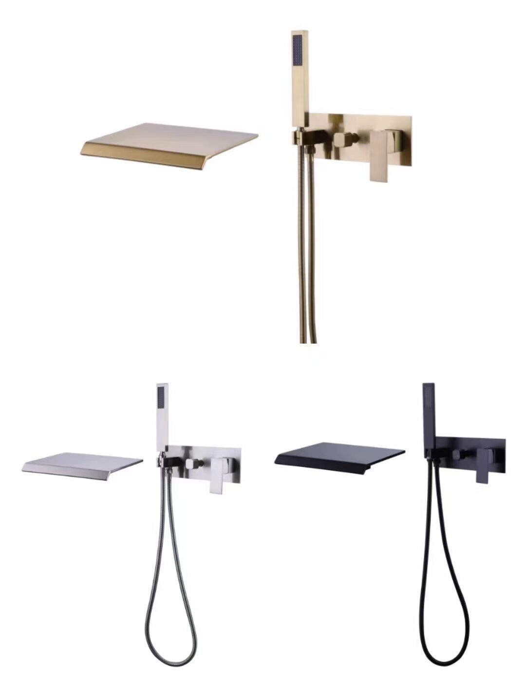 Wall Mounted Waterfall Bath Shower Single Handle Concealed Bathroom Show... - $296.00