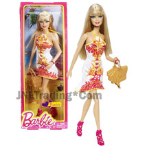 Year 2013 Fashionistas Caucasian Doll BARBIE BHY13 in White Floral Print Dress - $54.99