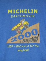 VTG Y2K Jerzees Michelin Earthmover 2000 Beyond US7 Lexington SC Blue T-shirt L - £9.37 GBP