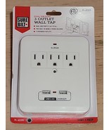 SURE BILT 3 Outlet Extender Surge Protector 2 USB Charger Port Wall Adap... - €5,94 EUR