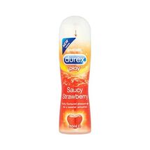 Durex Saucy Lubricant, 50 ml, Strawberry Flavoured  - $21.00