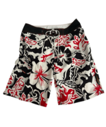 VTG O&#39;neill Hibiscus Floral Hawaiian w/Wax Comb Board Shorts Y2K 33” Blk... - €32,44 EUR