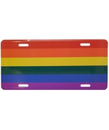 Rainbow Striped LBGTQ 6&quot;x12&quot; Aluminum License Plate Car Tag - $6.67 CAD