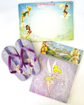 2 TinkerBell Disney Fairies Activities + Small Flip Flops for Kids (size  below) - £15.17 GBP