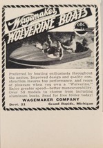 1954 Print Ad Wagemaker Wolverine Boats Preferred Grand Rapids,Michigan - £7.16 GBP