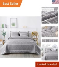 Bohemian Striped Triangle Quilt Set - Oversized King 118x120&quot; for -Round... - $88.49