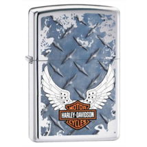 Zippo Lighter - Harley Davidson Diamondplate High Polish Chrome - 852188 - $693.11 MXN
