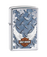 Zippo Lighter - Harley Davidson Diamondplate High Polish Chrome - 852188 - $49.45 CAD
