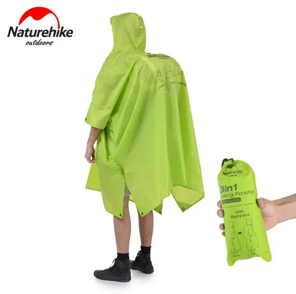 Naturehike NH three-in-one outdoor raincoat multifunctional outdoor rain poncho  - £155.51 GBP