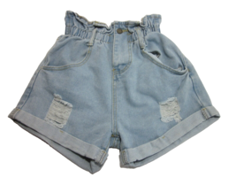 Shein Shorts Womens Size Small Paper Bag Denim Jean Distressed Super Hig... - £7.18 GBP