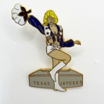 RARE Texas Jaycees Dallas Cowboys Cheerleader Blonde 1.75” Lapel Pin - £13.86 GBP