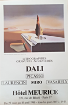 Salvador Dalí - Original exhibition poster - Hotel Meurice - 1988 - £130.48 GBP