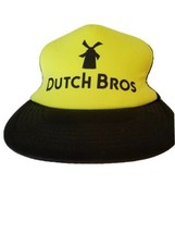 Dutch Bros Spellout Trucker Hat Dutch Brothers Coffee Black Neon Yellow ... - £8.48 GBP