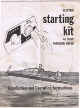 Outboard Motor Company Electric Starting Installation &amp; Operating Instruction - £8.23 GBP