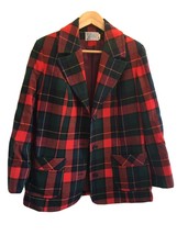 Pendleton Woolen Mills USA Sport Coat Blazer Red Three Button Size 36 - £47.82 GBP