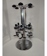 Godinger Rotating 6Bottle Liquor Drink Dispenser Bar Silver Chrome -TEST... - $852.32 MXN