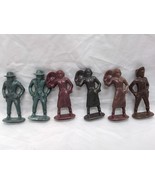 Lot Of (6) Vintage 1960s REL Cowboy Cowgirl Robber 2 1/2&quot; Gray Brown Pla... - €18,68 EUR