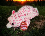 Squishmallow 22&quot; HUGMALLOW Pink Cheetah Doreen 2022 KELLYTOY Heart Patch  - £25.28 GBP