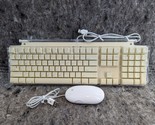 Apple M7803 Wired USB Keyboard for Mac Clear w/ USB Wired Optical Mouse ... - $37.99