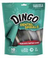 Dingo Dental Spirals For All Dogs 19-count Cleans &amp; Freshens Tartar Care - $19.95