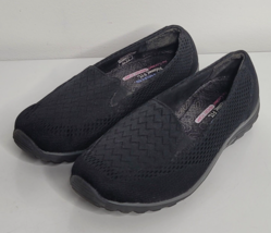 Skechers Women Shoes 8.5 Air Cooled Relaxed Fit Memory Foam Slip On Loafer Black - £19.65 GBP