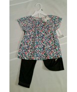 Carter&#39;s 2-piece  multi color floral short sleeve shirt blue pants size ... - $16.42 CAD