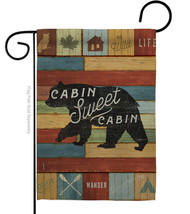 Cabin Sweet Garden Flag Lodge 13 X18.5 Double-Sided House Banner - £16.05 GBP