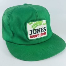 Vintage Jones Dairy Farm Hat Patch Snapback Trucker Ball Cap K Brand Ag Farmer - £28.39 GBP