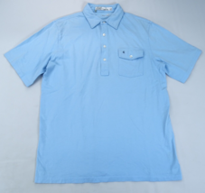Criquet Men’s Polo Shirt Short Sleeve Organic Cotton Blue Size Medium - $18.95