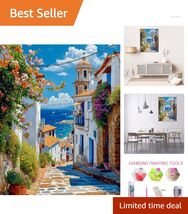 Seaside Scenery 5D Diamond Painting Kit for Adults - Full Drill Art Craft - $17.77