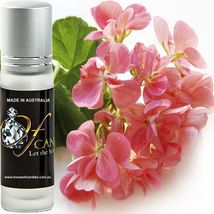 Rose Geranium Premium Scented Roll On Fragrance Perfume Oil Hand Poured Vegan - £10.36 GBP+