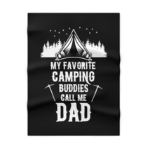 Printed Fleece Baby Blanket for Dads, Personalized Camping Adventure with My Fav - £27.42 GBP