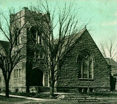 Presbyterian Church Carbondale Illinois IL 1911 Vtg Postcard Photoette - £6.07 GBP