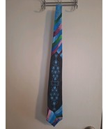 Rush Limbaugh No Boundaries Mens 100% Silk Tie Blue Black Purple Gold Kn... - $20.57
