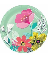 Creative Converting 343213 Modern Florals Dessert Plates, 7&quot;, Multi-color - £5.17 GBP