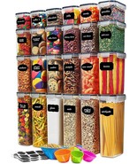 24 Pack Airtight Food Storage Container Set - Bpa Free Clear, Marker &amp; S... - €45,14 EUR