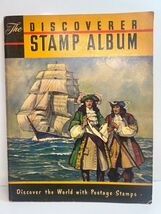 The Discoverer Stamp Album 1955 H.E. Harris &amp; Co. 20% Filled With Global... - $21.75