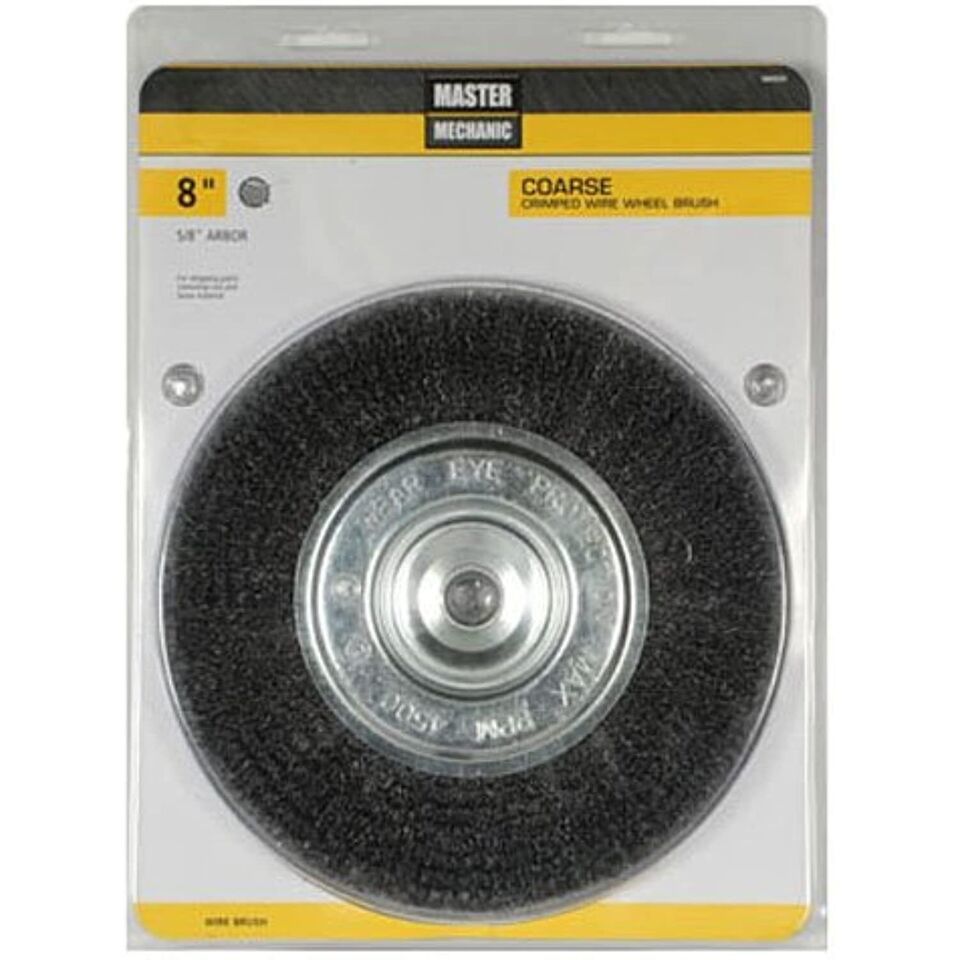 Master Mechanic 160533 8 -Inch, Crimped Coarse Wire Wheel Brush - $23.35