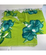Aloha Fashion Hawaiian Rayon Pareo Wrap Sarong Green Hibiscus 42 x 60 Co... - €15,72 EUR