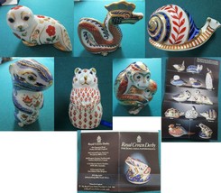 Royal Crown Derby Paperweights Seal, Snail, Chipmunk, Monkeys, pick1 - $135.00