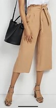 Bishop + Young Women&#39;s Camel Regular Paperbag Crop Pants Size Med NWT - £39.57 GBP