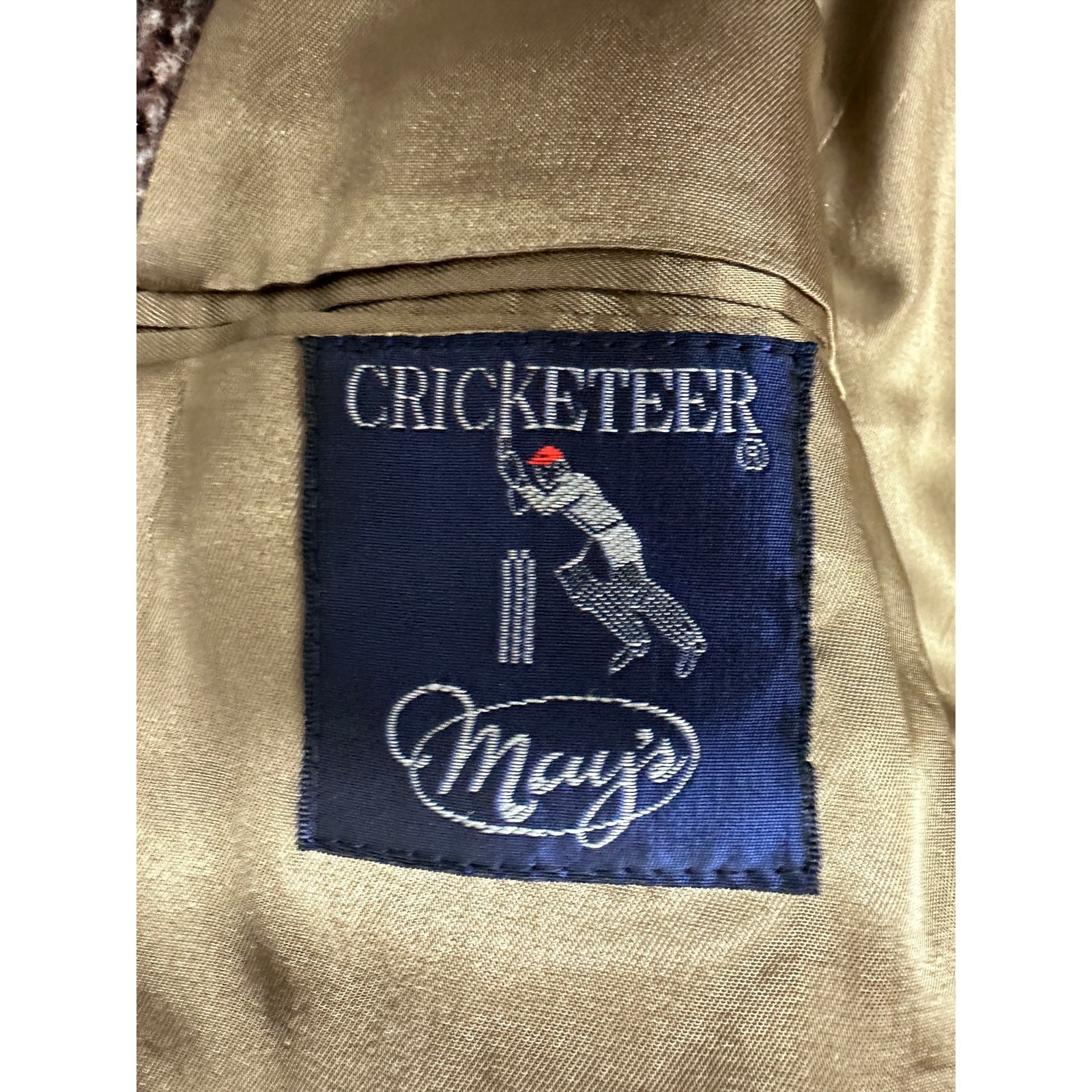 VTG Midcentury Harris Tweed Brown Wool Sport Jacket Cricketeer Sz 42 Scotland Item image 8