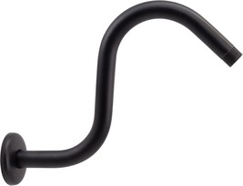 1/2&quot; Ips X 8&quot; S-Shaped Shower Arm And Flange, By Westbrass, In Matte Bla... - $49.92