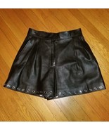 Alexander McQueen Butter Soft Napa Leather Shorts With Grommets 2023 42 6 - £2,780.14 GBP