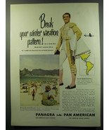 1949 Panagra Pan American Airways Ad - Break your winter vacation pattern - £14.55 GBP