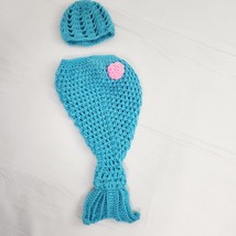 Mermaid Crochet Outfit Baby Photographer Infant 0 To 3 Months - £11.90 GBP