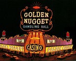 Golden Nugget Gambling Hall Night View Las Vegas Nevada NV Chrome Postca... - $2.63