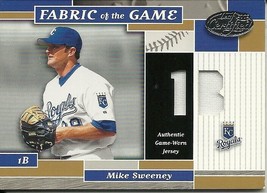 2002 Leaf Certified Materials Fabric Of The Game Position Mike Sweeney 94 41/50 - £9.80 GBP