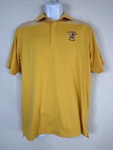 Columbia Men Size M Yellow All Star Golf Cup FCA Omni Wick Short Sleeve Polo - £6.81 GBP