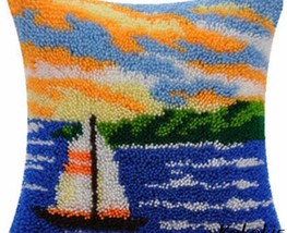 Pillow Latch Hooking Kit, Sailboat - £35.43 GBP